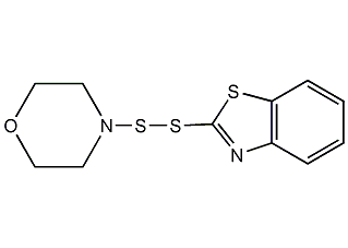 2-(4-嗎啉基二硫代)苯并噻唑結(jié)構式